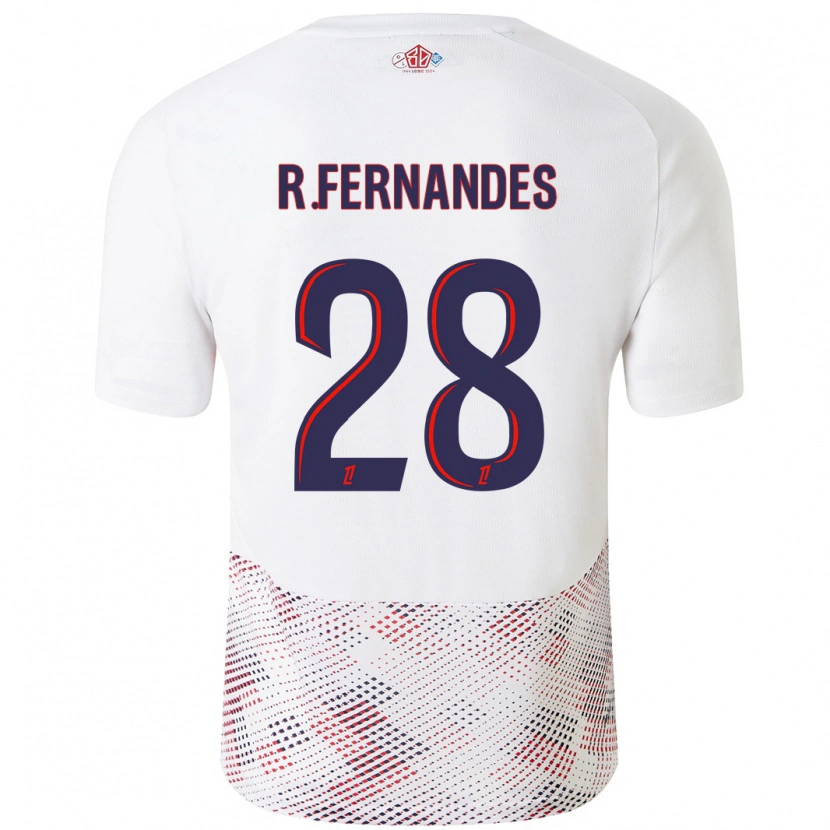 Danxenレディースラファエル・フェルナンデス#28ホワイト ロイヤルブルーアウェイシャツ2024/25ジャージーユニフォーム