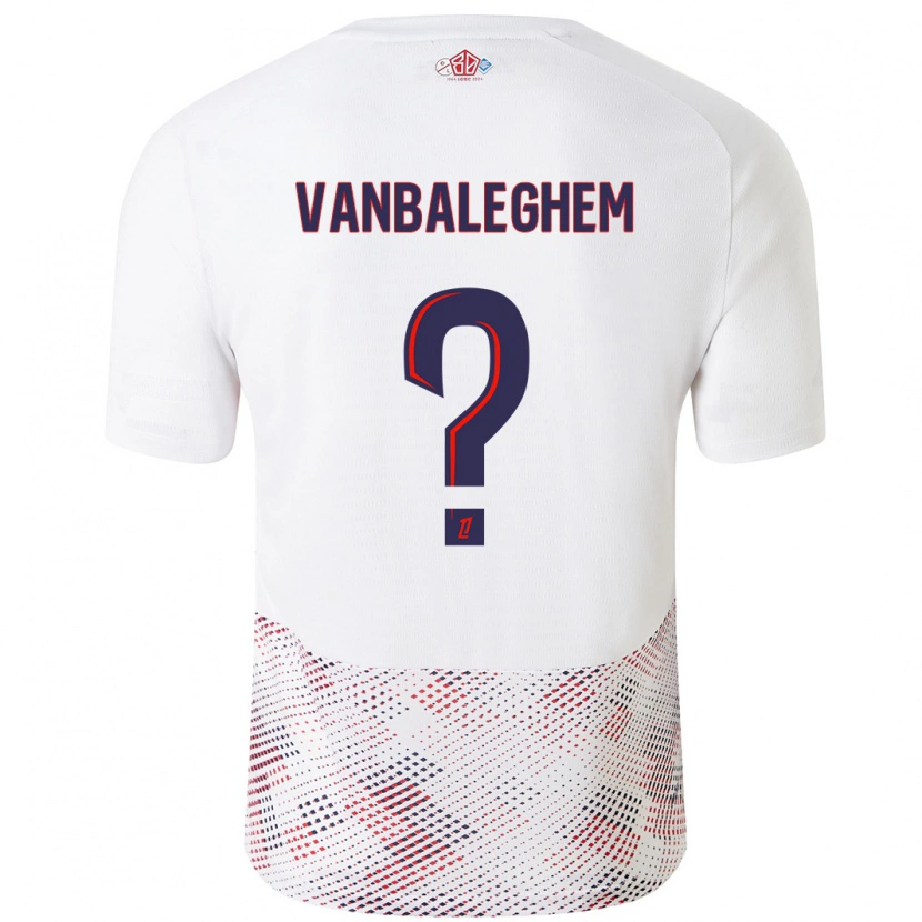 DanxenレディースValentin Vanbaleghem#0ホワイト ロイヤルブルーアウェイシャツ2024/25ジャージーユニフォーム
