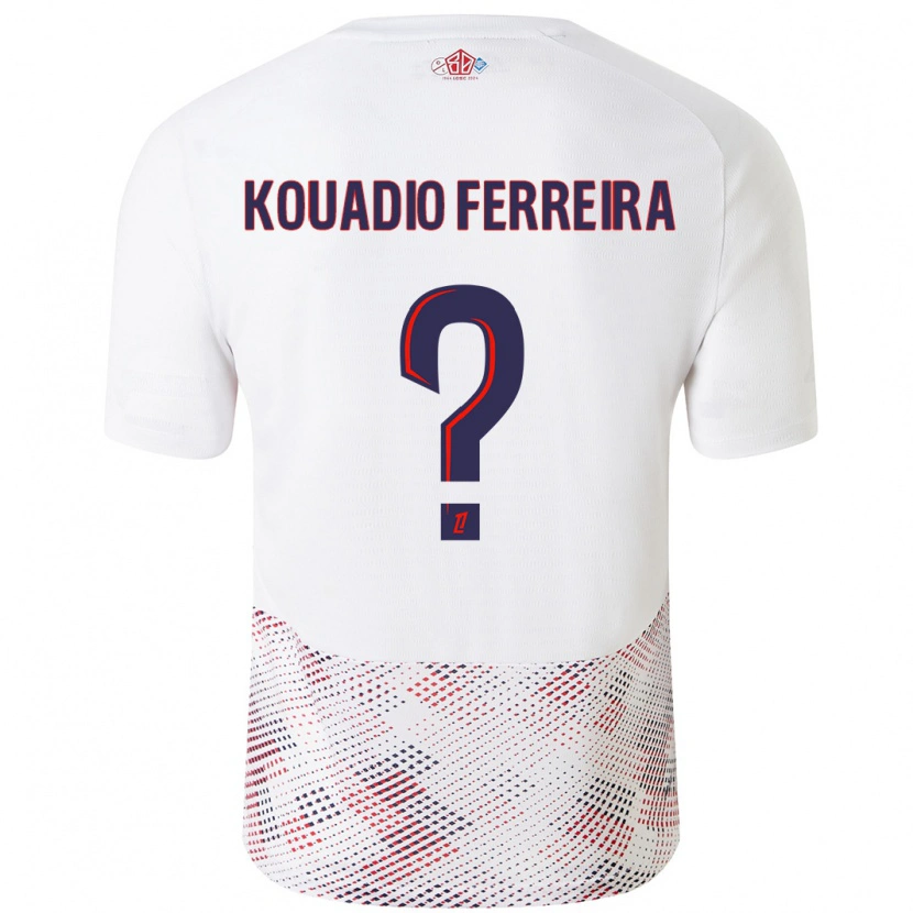 DanxenレディースWilfrid Kouadio Ferreira#0ホワイト ロイヤルブルーアウェイシャツ2024/25ジャージーユニフォーム