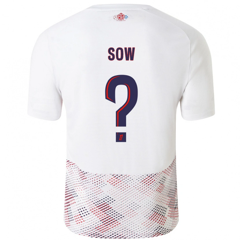 DanxenレディースMouhamadou Sow#0ホワイト ロイヤルブルーアウェイシャツ2024/25ジャージーユニフォーム