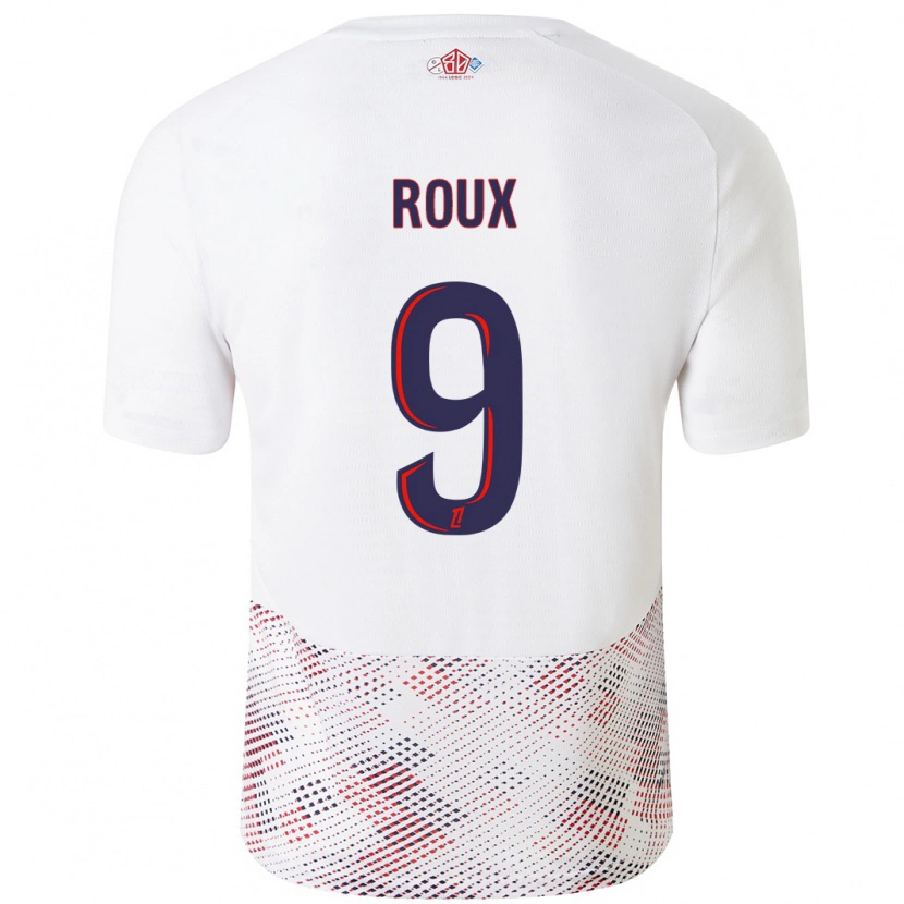 DanxenレディースDanielle Roux#9ホワイト ロイヤルブルーアウェイシャツ2024/25ジャージーユニフォーム