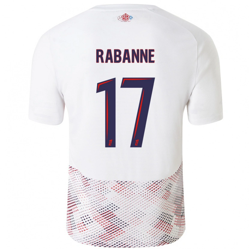 DanxenレディースJulie Rabanne#17ホワイト ロイヤルブルーアウェイシャツ2024/25ジャージーユニフォーム