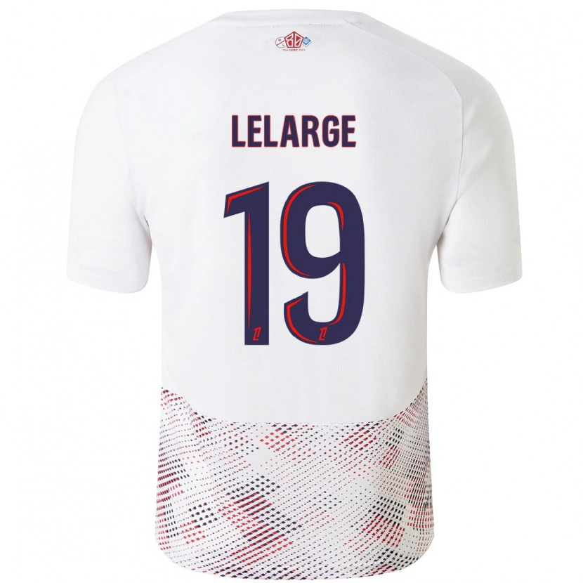 DanxenレディースClaire Lelarge#19ホワイト ロイヤルブルーアウェイシャツ2024/25ジャージーユニフォーム