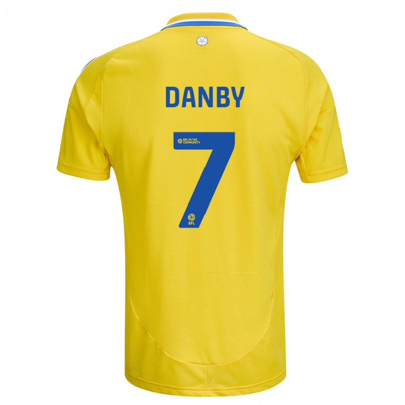 Danxenレディースサラ・ダンビー#7黄 青アウェイシャツ2024/25ジャージーユニフォーム