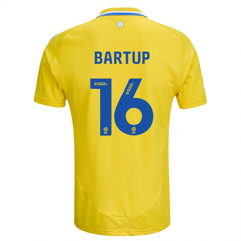 DanxenレディースLaura Bartup#16黄 青アウェイシャツ2024/25ジャージーユニフォーム