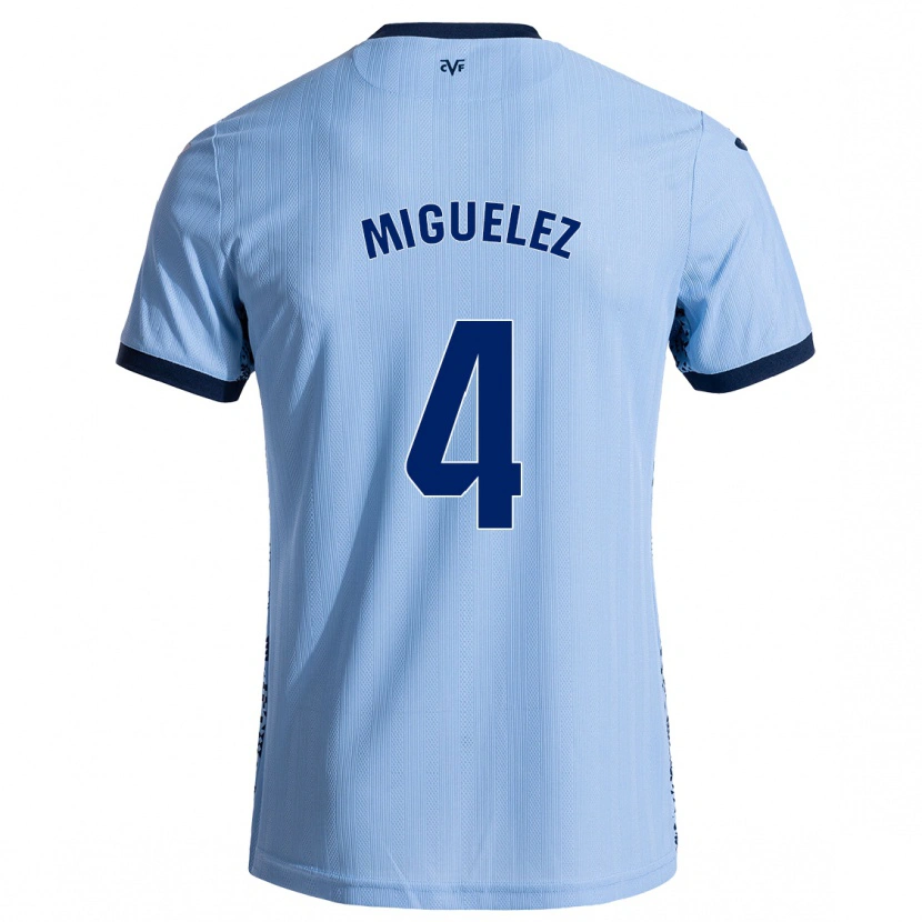 DanxenレディースIrene Miguélez#4スカイブルーアウェイシャツ2024/25ジャージーユニフォーム