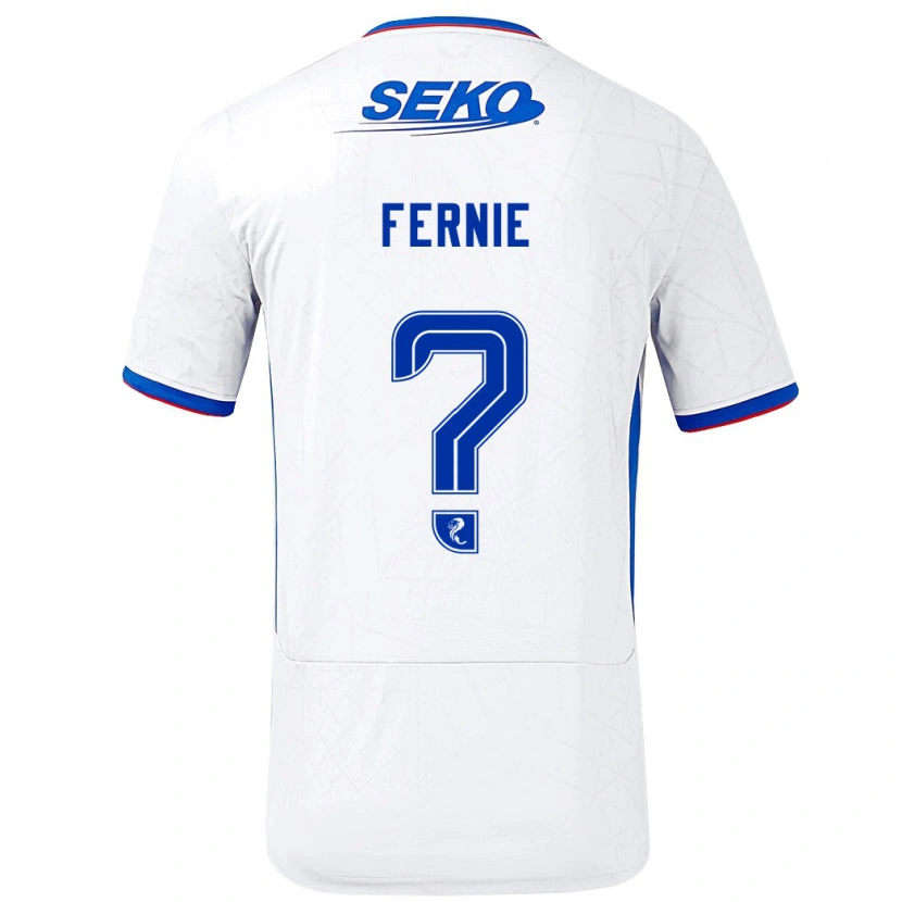 DanxenレディースCameron Fernie#0ホワイト ブルーアウェイシャツ2024/25ジャージーユニフォーム