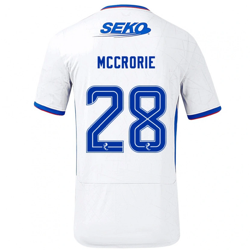 Danxenレディースロビー・マクローリー#28ホワイト ブルーアウェイシャツ2024/25ジャージーユニフォーム