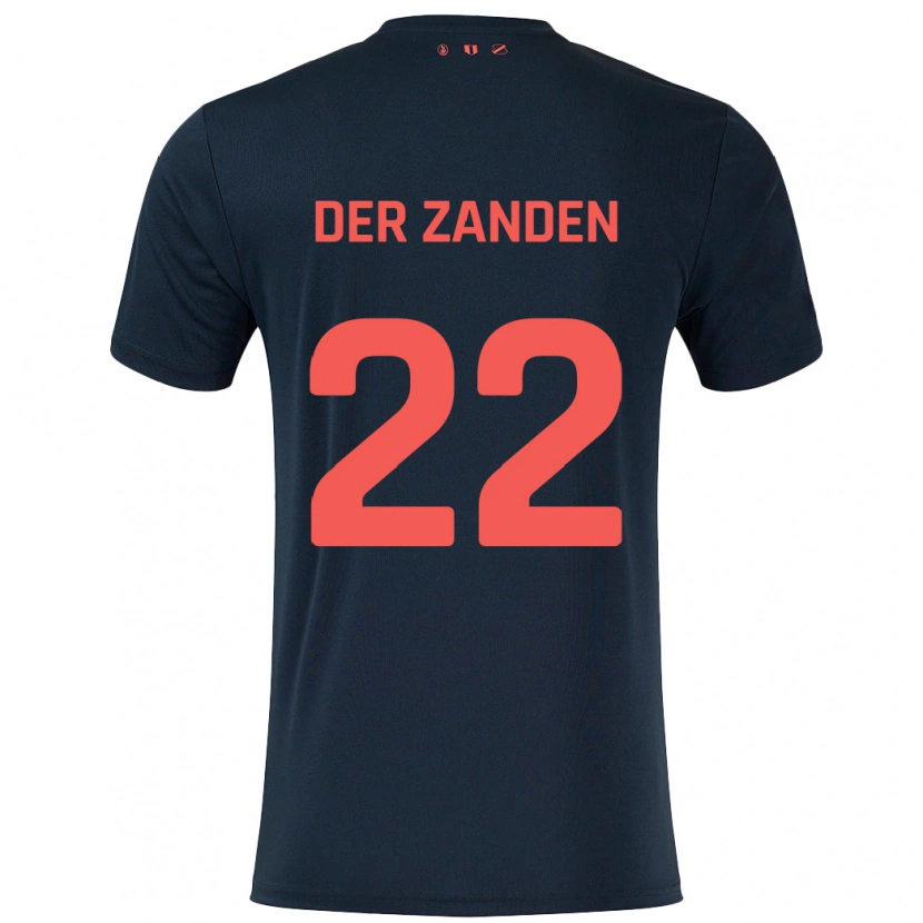Danxenレディースイルゼ・ファン・デル・ザンデン#22黒 赤アウェイシャツ2024/25ジャージーユニフォーム