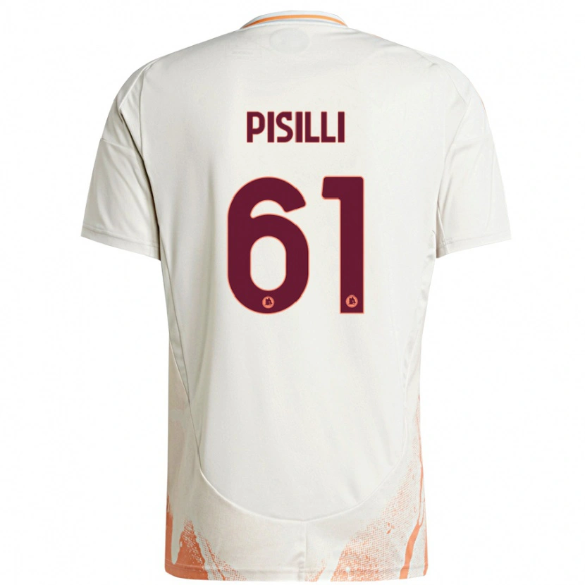 DanxenレディースNiccolò Pisilli#61クリーム ホワイト オレンジアウェイシャツ2024/25ジャージーユニフォーム