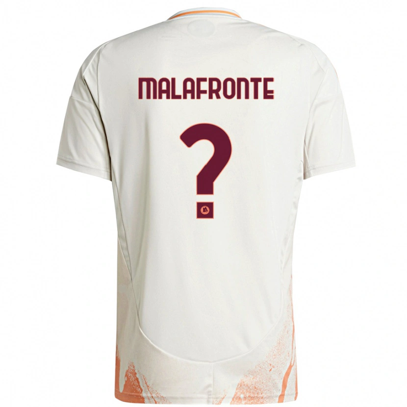 DanxenレディースMatteo Malafronte#0クリーム ホワイト オレンジアウェイシャツ2024/25ジャージーユニフォーム