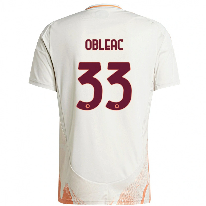 DanxenレディースMatteo Obleac#33クリーム ホワイト オレンジアウェイシャツ2024/25ジャージーユニフォーム