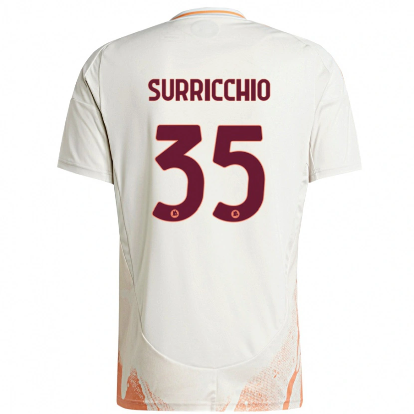 DanxenレディースJacopo Surricchio#35クリーム ホワイト オレンジアウェイシャツ2024/25ジャージーユニフォーム