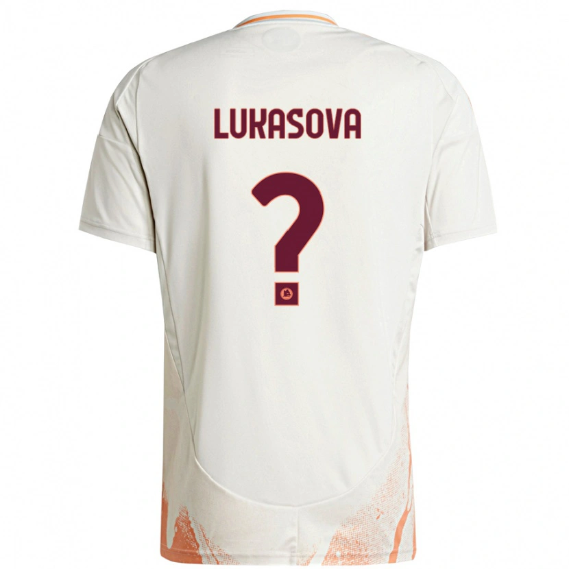 DanxenレディースOlivie Lukášová#0クリーム ホワイト オレンジアウェイシャツ2024/25ジャージーユニフォーム