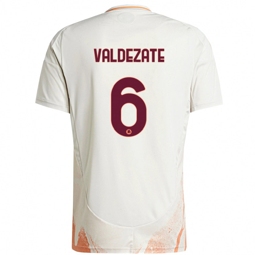 DanxenレディースOihane Valdezate#6クリーム ホワイト オレンジアウェイシャツ2024/25ジャージーユニフォーム