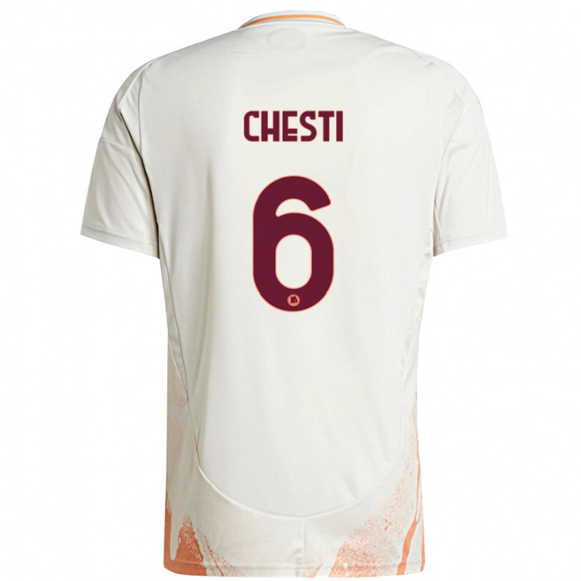 DanxenレディースFrancesco Chesti#6クリーム ホワイト オレンジアウェイシャツ2024/25ジャージーユニフォーム