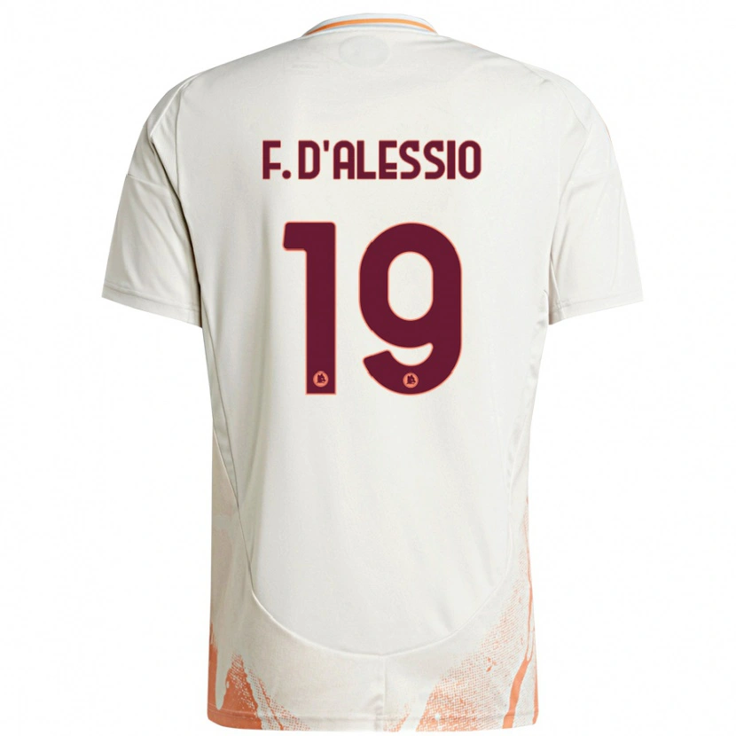 DanxenレディースFrancesco D'alessio#19クリーム ホワイト オレンジアウェイシャツ2024/25ジャージーユニフォーム