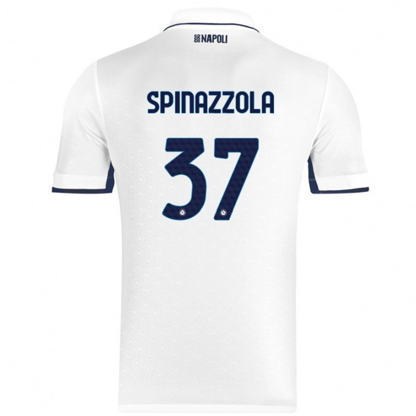 Danxenレディースレオナルド・スピナッツォーラ#37ホワイト ロイヤルブルーアウェイシャツ2024/25ジャージーユニフォーム