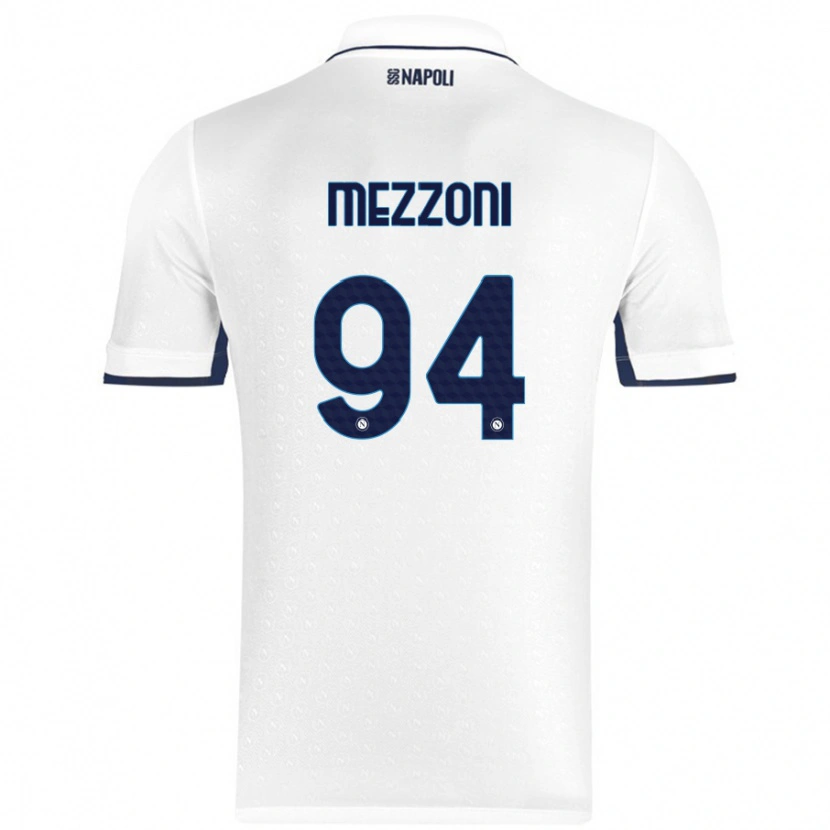 Danxenレディースフランチェスコ・メッツォーニ#94ホワイト ロイヤルブルーアウェイシャツ2024/25ジャージーユニフォーム