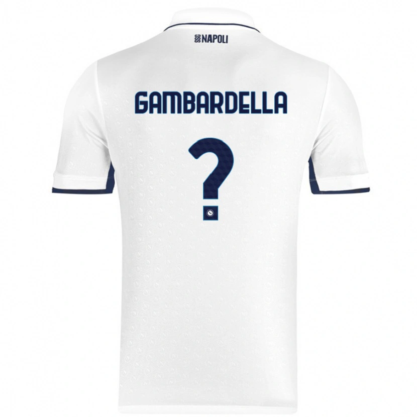 DanxenレディースVittorio Gambardella#0ホワイト ロイヤルブルーアウェイシャツ2024/25ジャージーユニフォーム