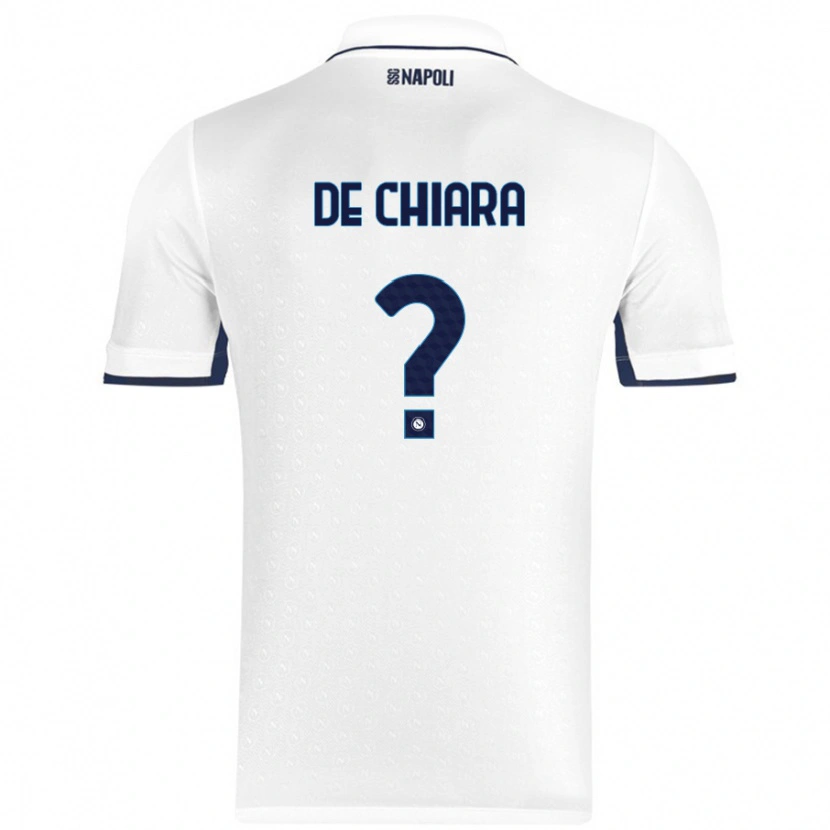 DanxenレディースEmmanuele De Chiara#0ホワイト ロイヤルブルーアウェイシャツ2024/25ジャージーユニフォーム