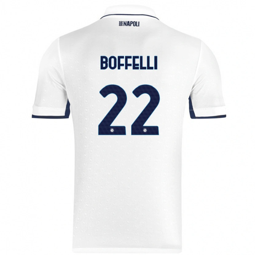 Danxenレディースヴァレリオ・ボッフェリ#22ホワイト ロイヤルブルーアウェイシャツ2024/25ジャージーユニフォーム
