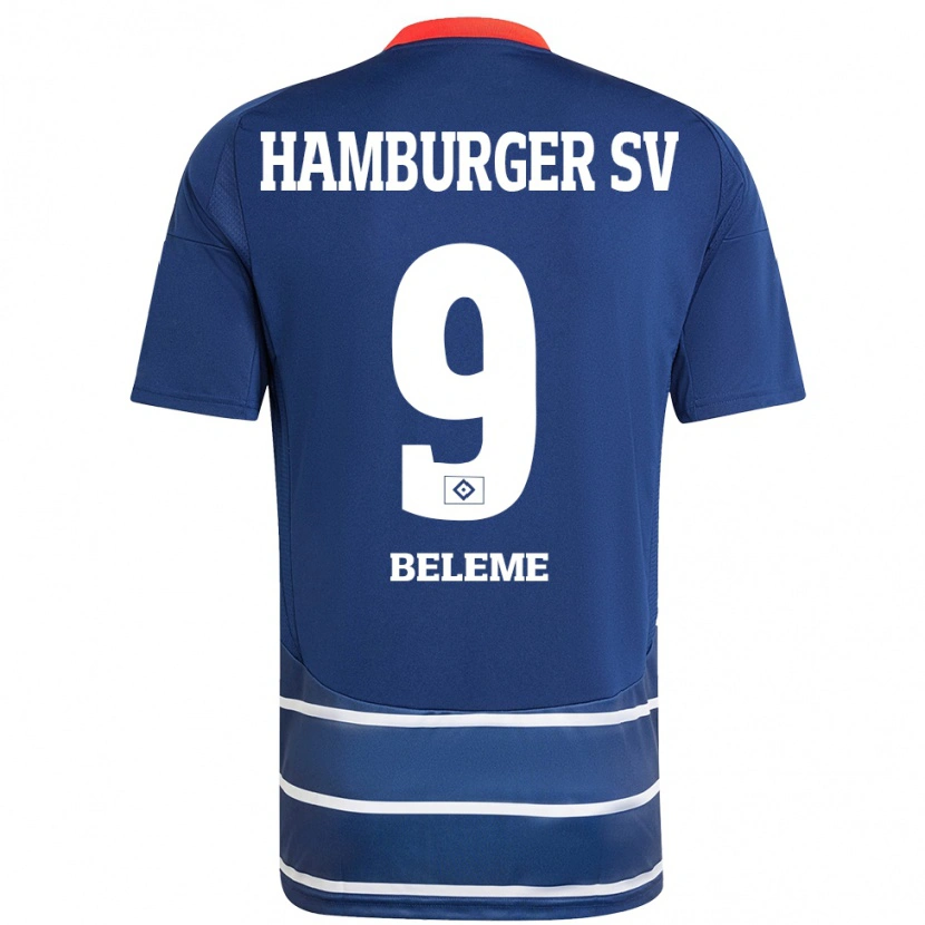 DanxenレディースDaouda Beleme#9ダークブルーアウェイシャツ2024/25ジャージーユニフォーム