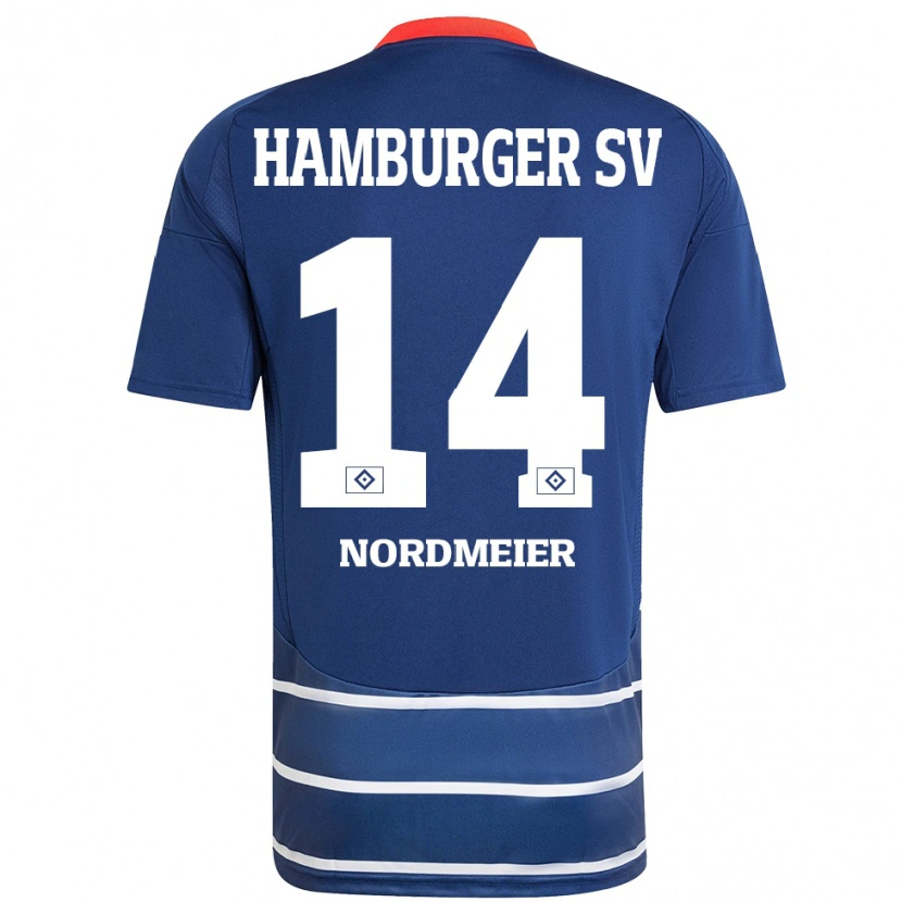 DanxenレディースQuentin Nordmeier#14ダークブルーアウェイシャツ2024/25ジャージーユニフォーム