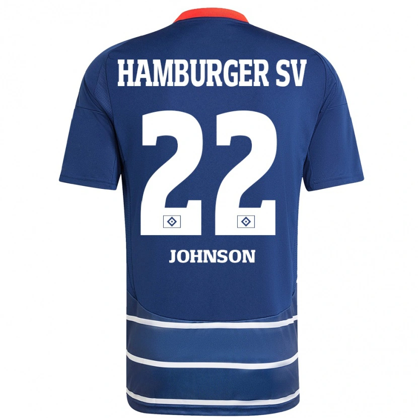 Danxenレディースエマニュエル・ジョンソン#22ダークブルーアウェイシャツ2024/25ジャージーユニフォーム