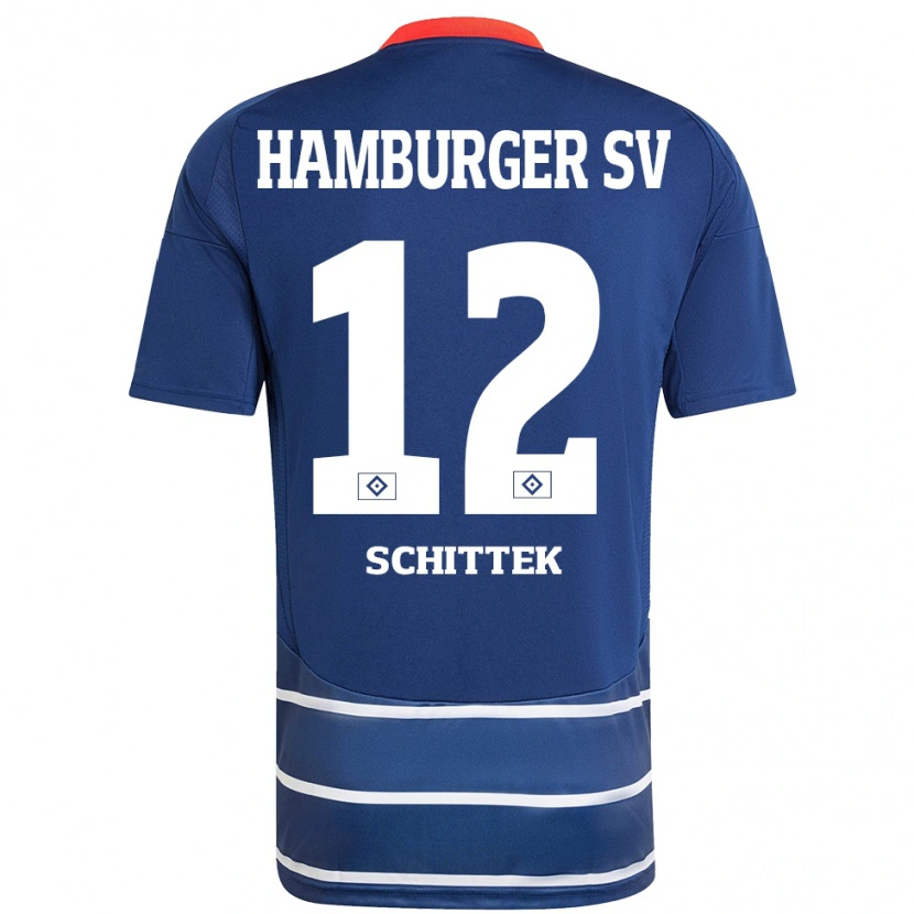 DanxenレディースIrma Schittek#12ダークブルーアウェイシャツ2024/25ジャージーユニフォーム