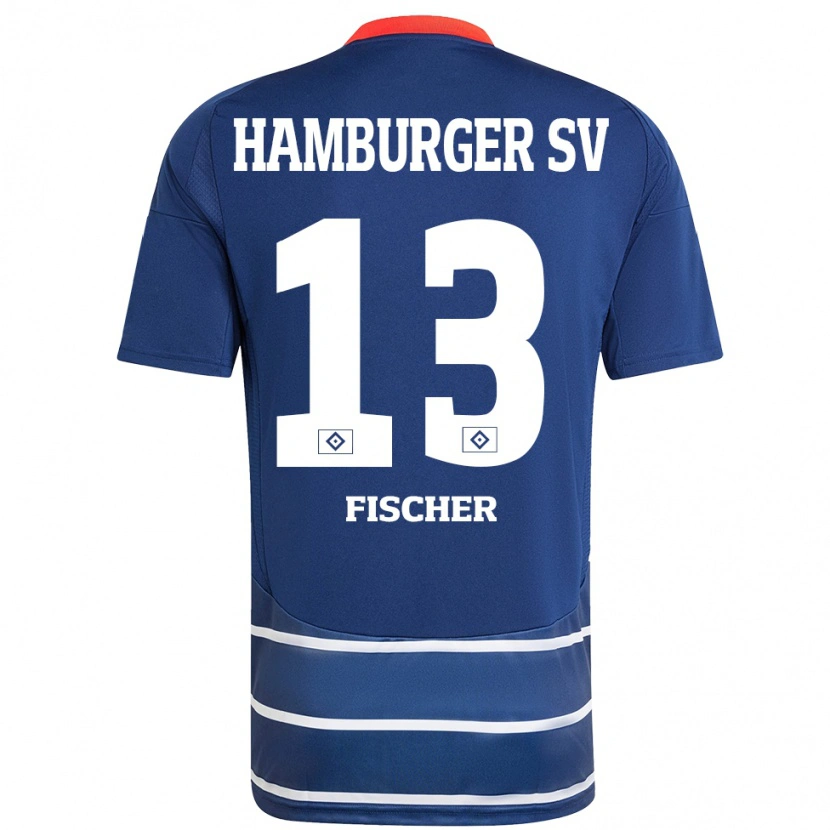 DanxenレディースAntonia Fischer#13ダークブルーアウェイシャツ2024/25ジャージーユニフォーム