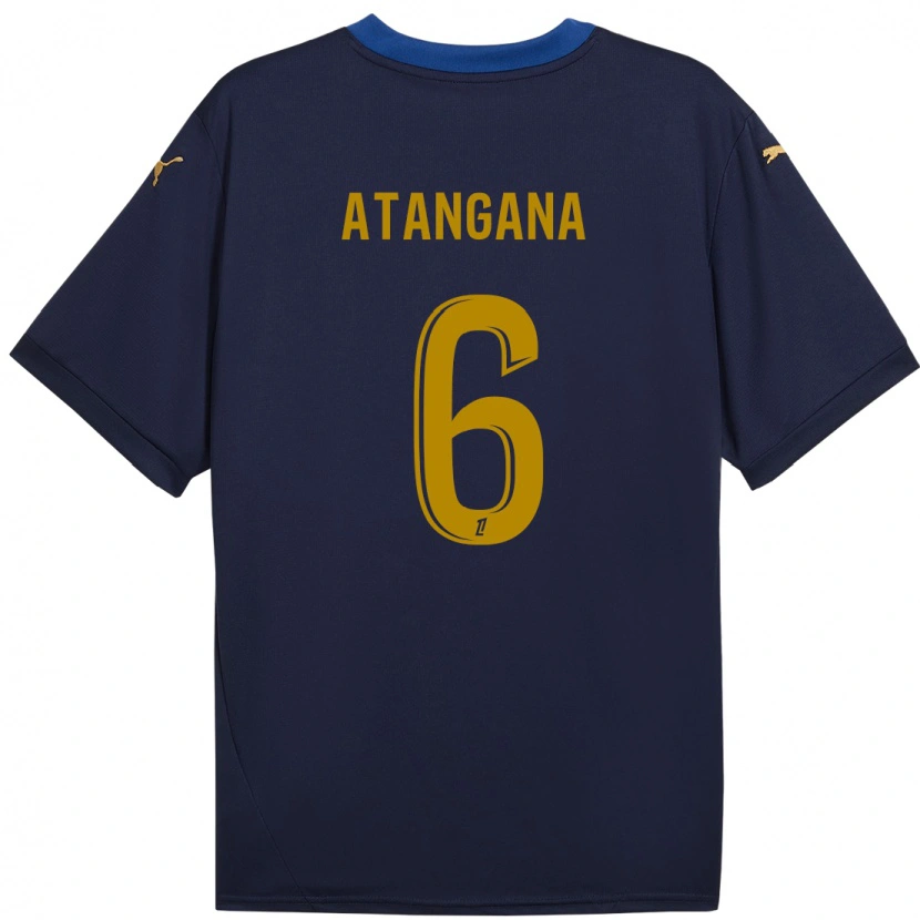 Danxenレディースヴァランタン・アタンガナ#6ネイビーゴールドアウェイシャツ2024/25ジャージーユニフォーム