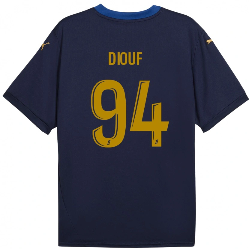 Danxenレディースイェヴァン・ディウフ#94ネイビーゴールドアウェイシャツ2024/25ジャージーユニフォーム