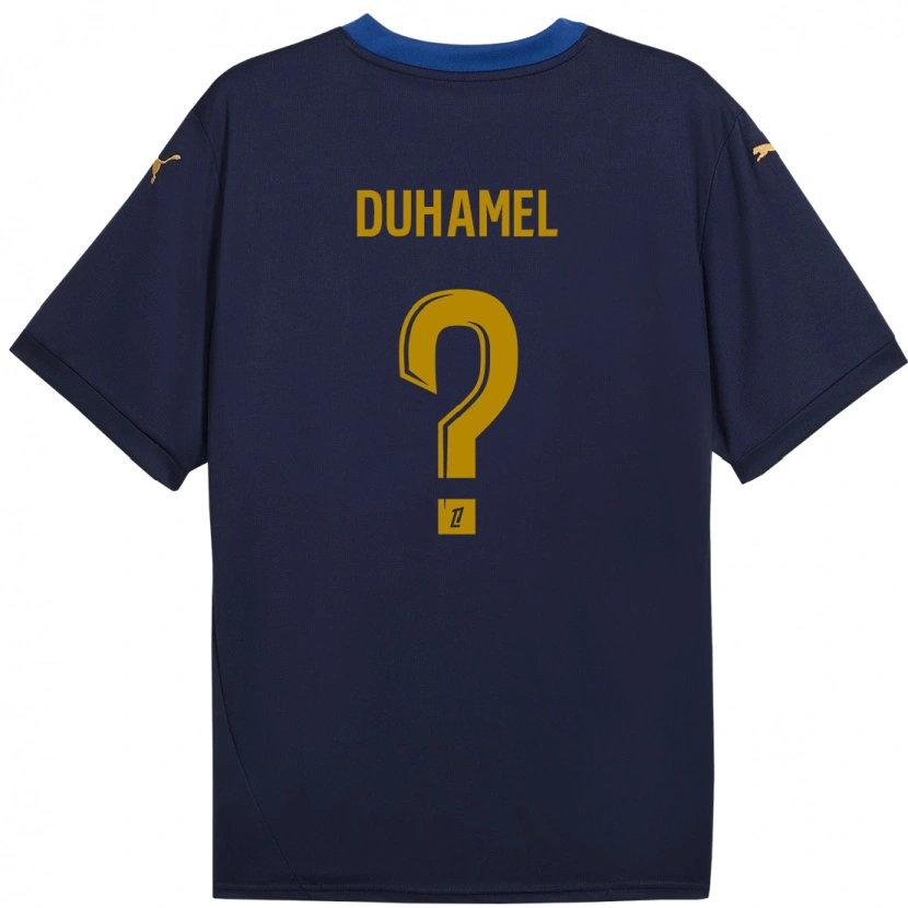 Danxenレディースリノ・デュアメル#0ネイビーゴールドアウェイシャツ2024/25ジャージーユニフォーム