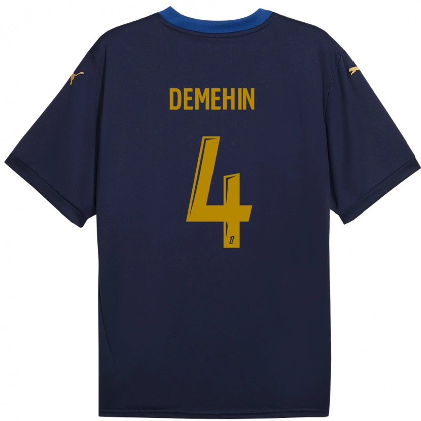 Danxenレディースオルワトシン・デメヒン#4ネイビーゴールドアウェイシャツ2024/25ジャージーユニフォーム