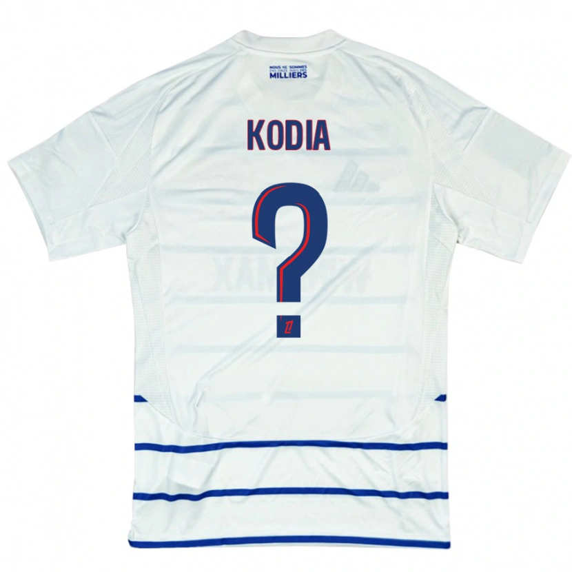 DanxenレディースGhianny Kodia#0ホワイト ブルーアウェイシャツ2024/25ジャージーユニフォーム