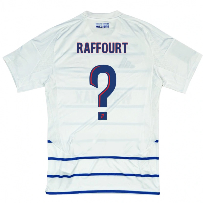 DanxenレディースTiméo Raffourt#0ホワイト ブルーアウェイシャツ2024/25ジャージーユニフォーム