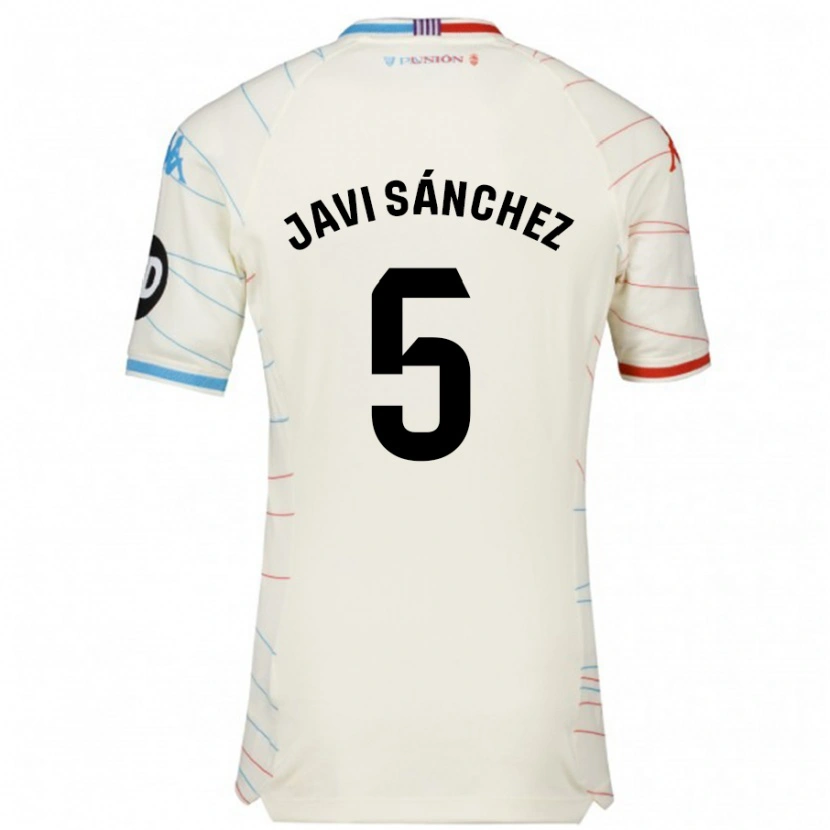 Danxenレディースハビ・サンチェス#5白 赤 青アウェイシャツ2024/25ジャージーユニフォーム