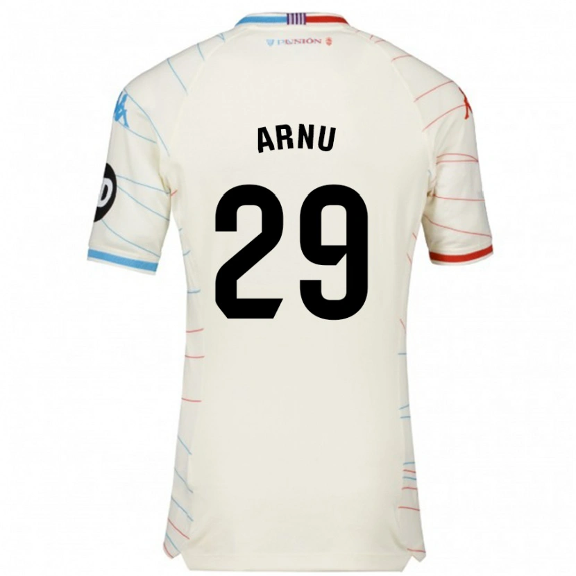 Danxenレディースエイドリアン・アルヌ#29白 赤 青アウェイシャツ2024/25ジャージーユニフォーム