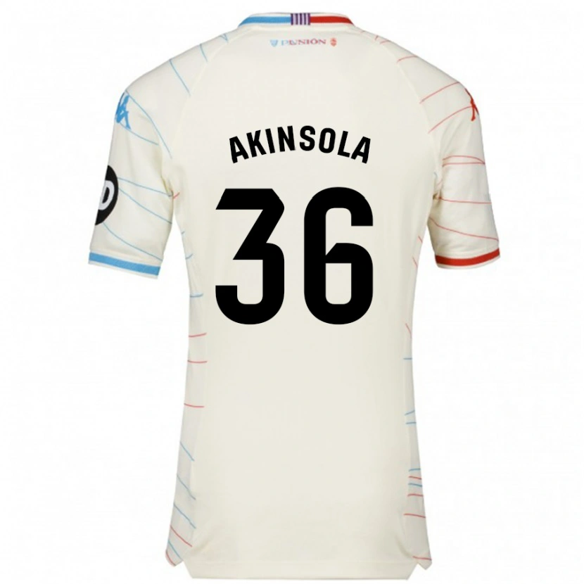 Danxenレディーストゥンデ・アキンソラ#36白 赤 青アウェイシャツ2024/25ジャージーユニフォーム