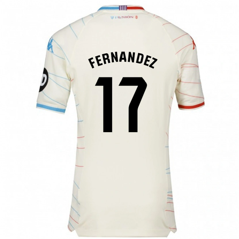 Danxenレディースダニ・フェルナンデス#17白 赤 青アウェイシャツ2024/25ジャージーユニフォーム