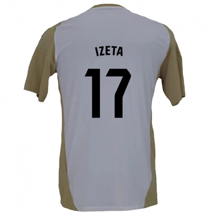 DanxenレディースUrko Izeta#17ブラウン ホワイトアウェイシャツ2024/25ジャージーユニフォーム