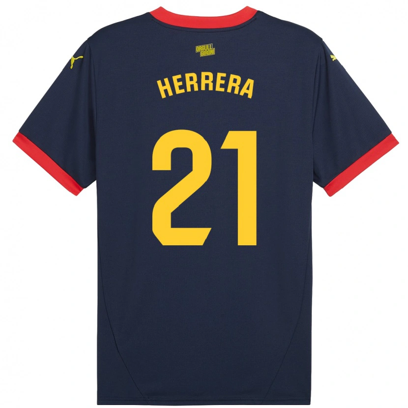 Danxenレディースヤンヘル・エレーラ#21ネイビーレッドアウェイシャツ2024/25ジャージーユニフォーム
