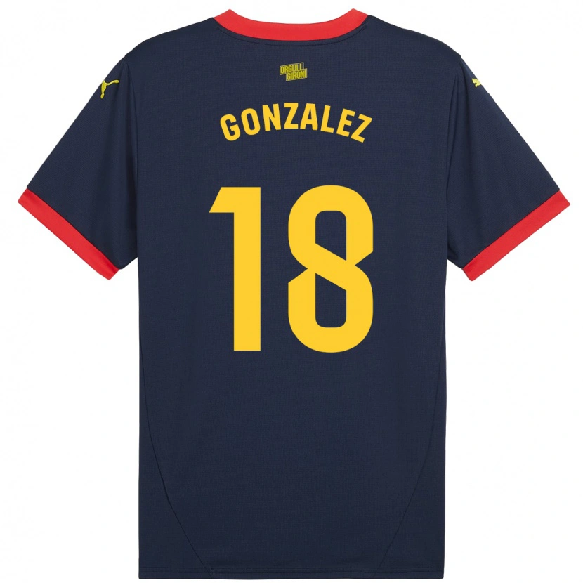 Danxenレディースジェラルド・ゴンザレス#18ネイビーレッドアウェイシャツ2024/25ジャージーユニフォーム