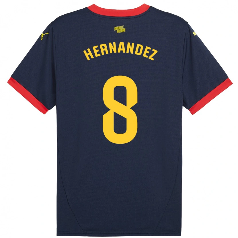 Danxenレディースソフィア・ヘルナンデス#8ネイビーレッドアウェイシャツ2024/25ジャージーユニフォーム