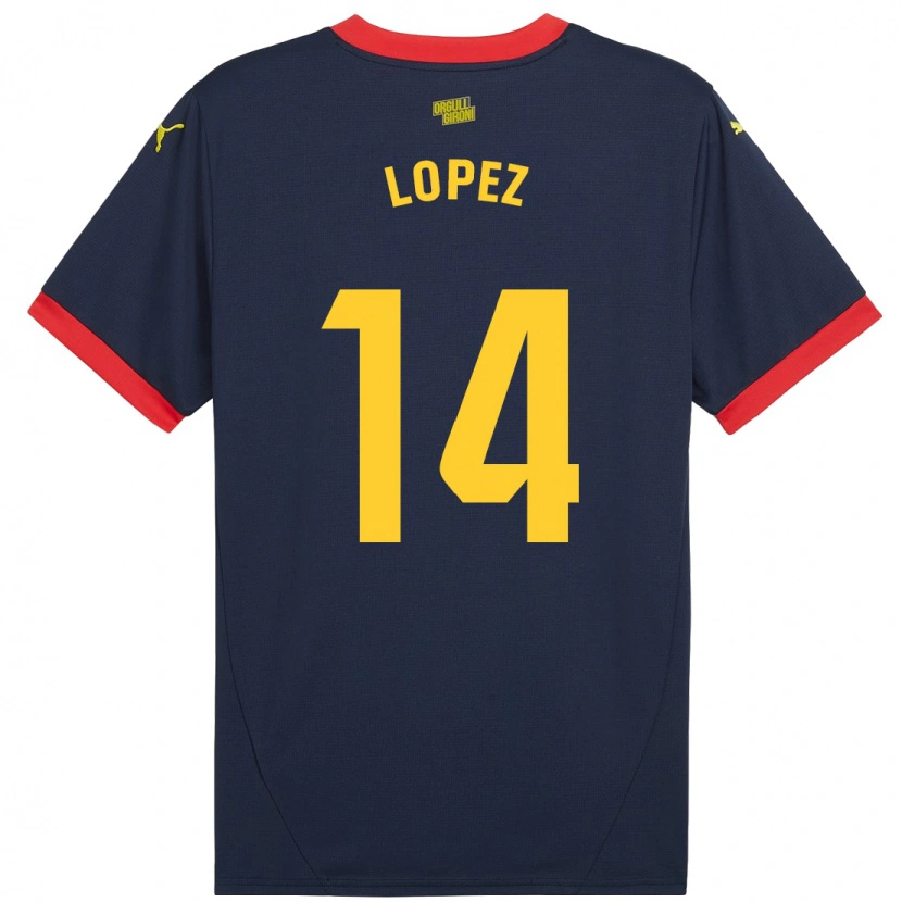 Danxenレディースジュディス・ロペス#14ネイビーレッドアウェイシャツ2024/25ジャージーユニフォーム