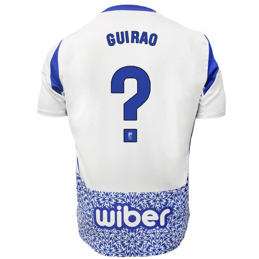 DanxenレディースCarlos Guirao#0ホワイト ブルーアウェイシャツ2024/25ジャージーユニフォーム