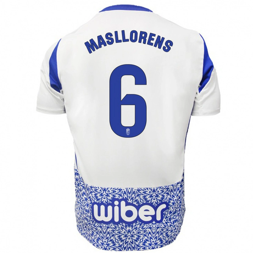 DanxenレディースJosé Masllorens#6ホワイト ブルーアウェイシャツ2024/25ジャージーユニフォーム