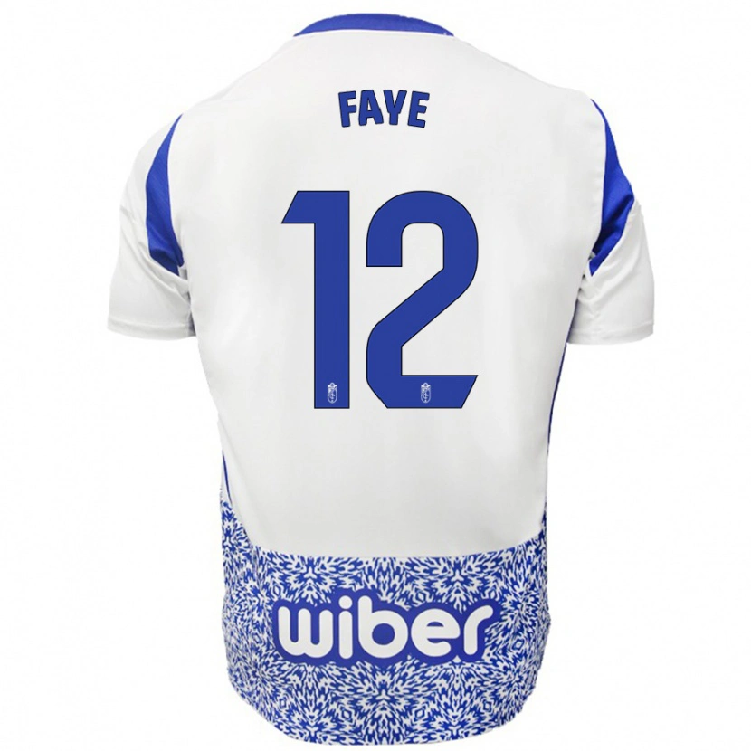 DanxenレディースSerigne Faye#12ホワイト ブルーアウェイシャツ2024/25ジャージーユニフォーム