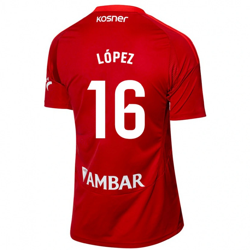 DanxenレディースJuan López#16ホワイト ブルーアウェイシャツ2024/25ジャージーユニフォーム